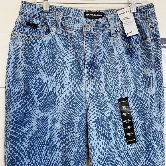 DKNY High Rise Skinny Delancey Snake Skin Printed Jeans 31/12 NWT WMN'S - Picture 6 of 15